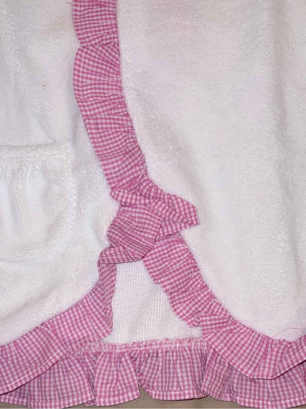 Classic Whimsy pink and white terry swim cover up sz 3-4T NWT
